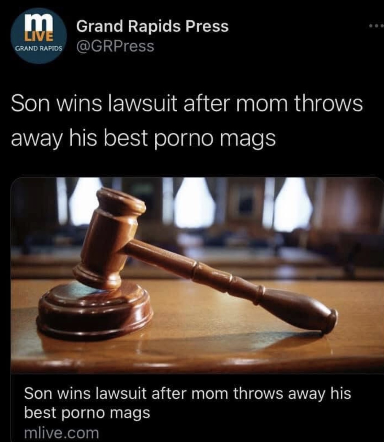 judge gravel court - m Grand Rapids Press Live Grand Rapids Son wins lawsuit after mom throws away his best porno mags Son wins lawsuit after mom throws away his best porno mags mlive.com